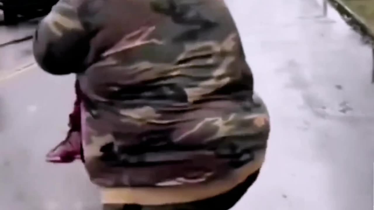 Funny video, funny guy on street, wair for end