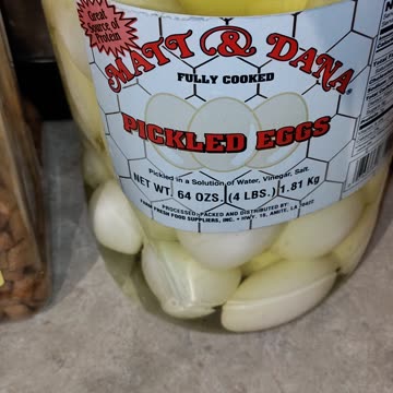 Eating Matt & Dana Fully Cooked Pickled Eggs, Dbn, MI, 9/8/23