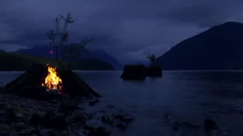 Fire and water sound - relax video