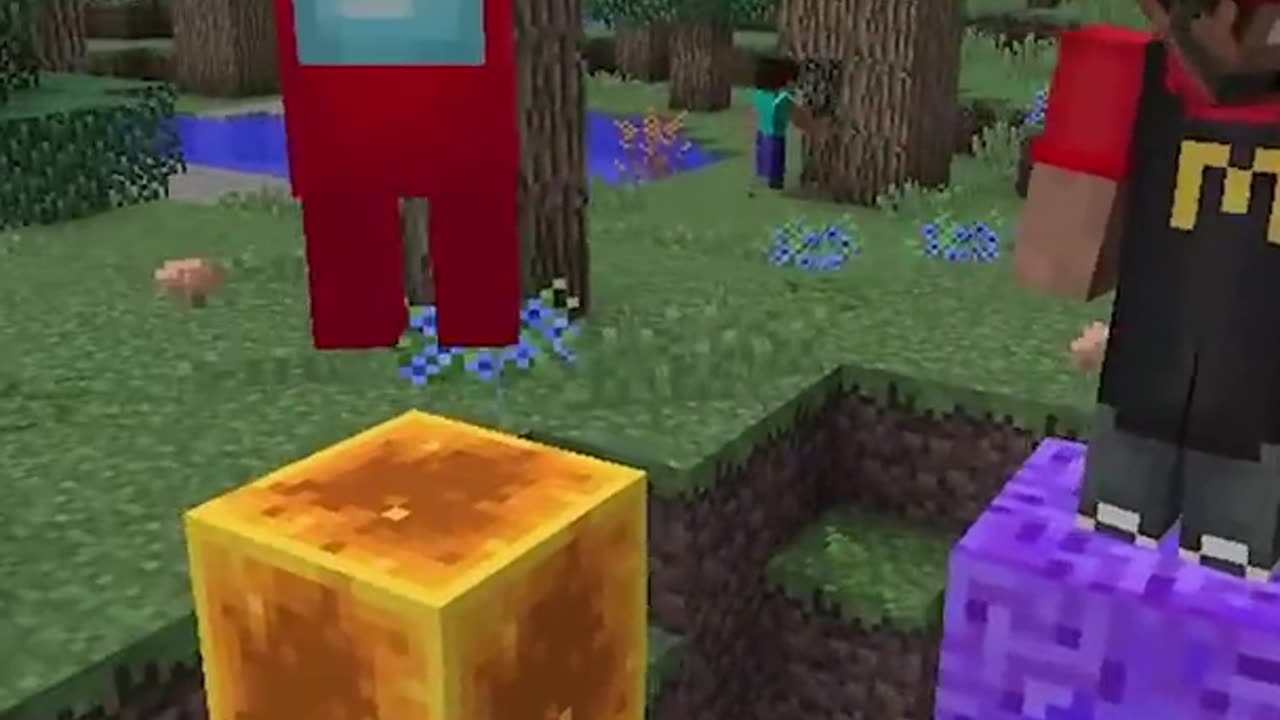 Minecraft NOOBS Tried to Save Me 😂 #shorts