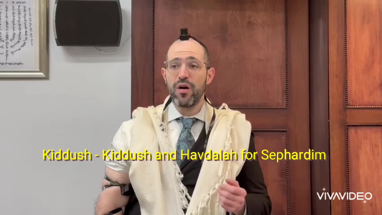 Kiddush - Kiddush and Havdalah for Sephardim by Rav Meir Gavriel Elbaz. Since we already talked...