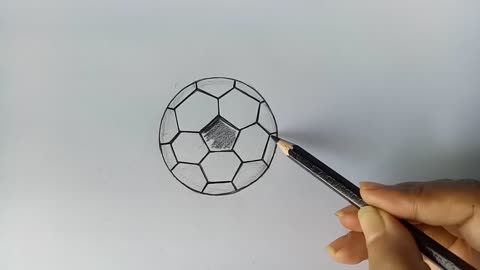 How to draw a Football step by step (very easy) __ Art video
