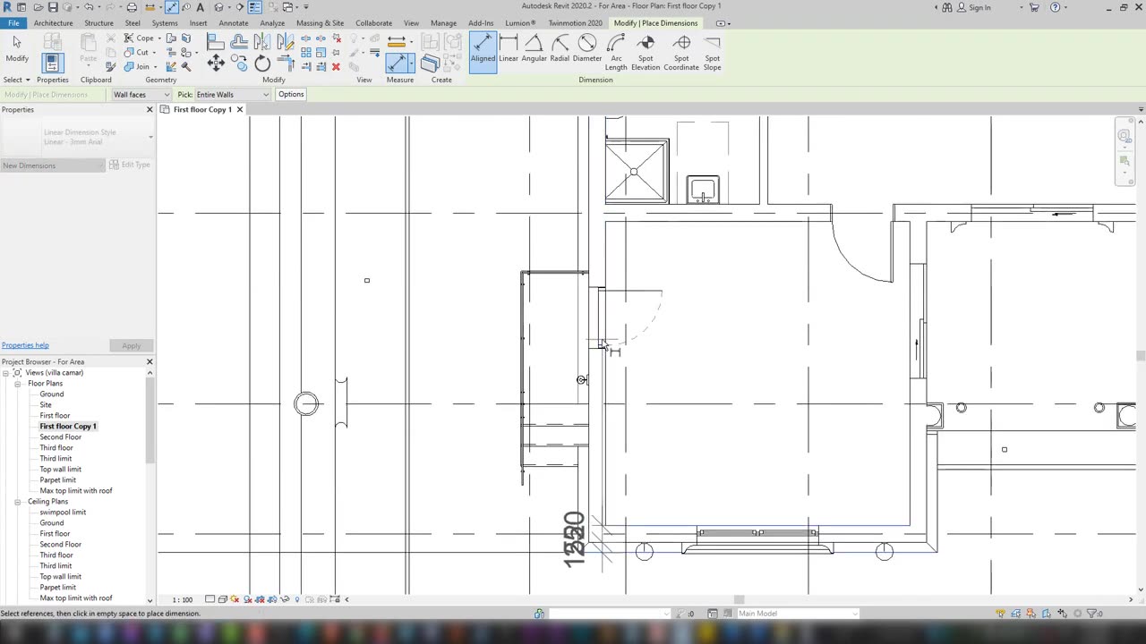2- Revit architecture (Shop drawing) dimensions ,elevations and coordinate