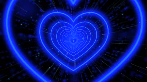 918. Heart TunnelRed💙Heart Background Neon Heart Heart