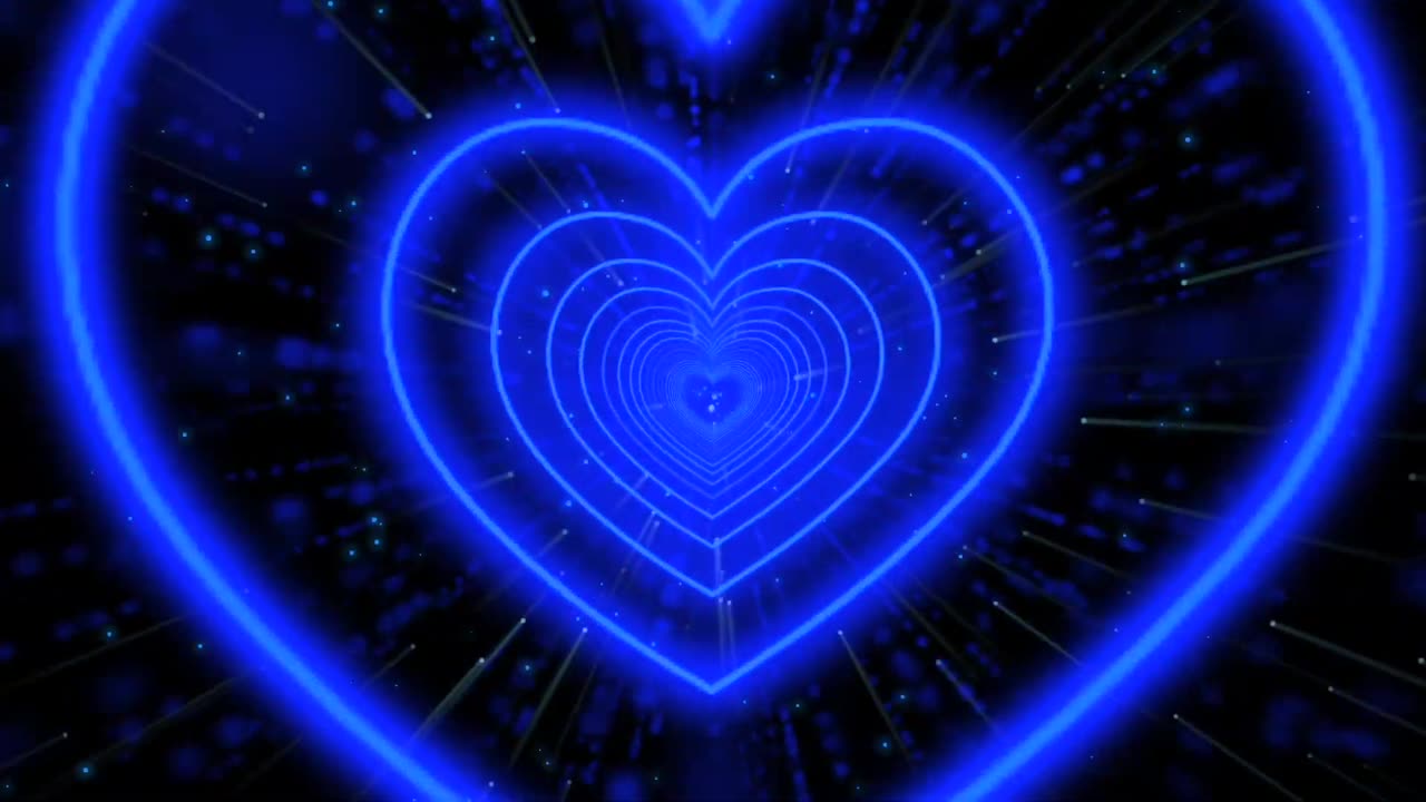 918. Heart TunnelRed💙Heart Background Neon Heart Heart