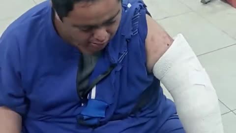 The Israeli airstrikes injured a young man with Down Syndrome last night in northern Gaza