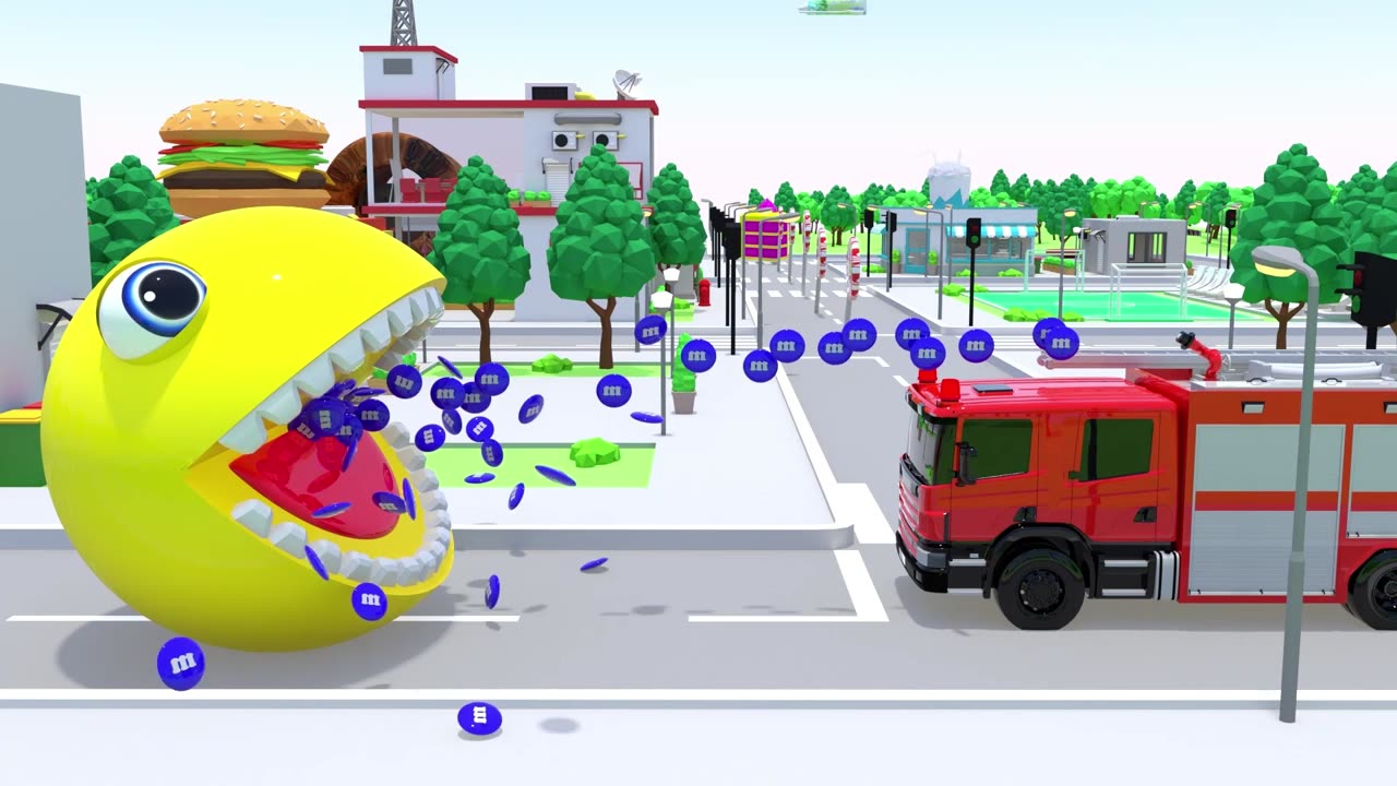 Fire truck rescue Nursery Rhymes - Animation