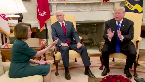 Watch the full, on-camera shouting match between Trump, Pelosi and Schumer