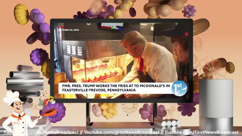 BREAKING NEWS: Professional Chef President Trump Cooks The Fries At Pennsylvania McDonald's