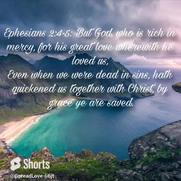 Ephesians 2:4-5 #short #scripture #bible #verse #verseoftheday #inspiration #shorts