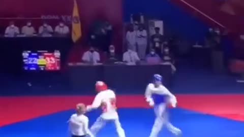 Taekwondo knockout kick #shorts #tkd #karate #taekwondo #youtubeshorts #yt #short #treanding