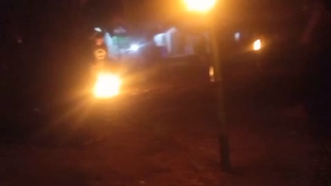 There is a huge fire football