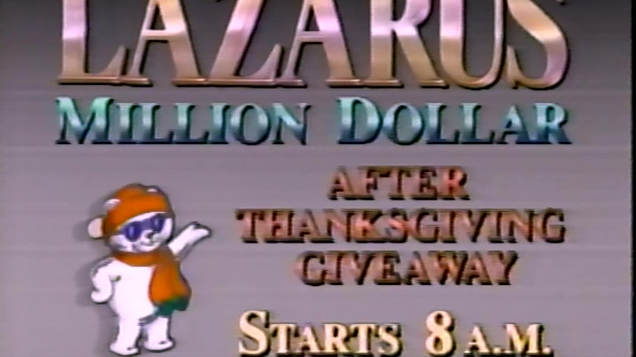 November 22, 1990 - Lazzie Bear for Lazarus Department Stores