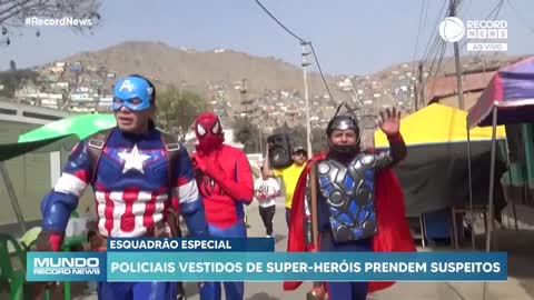 Policiais se disfarçam de super-heróis e pegam traficantes durante operação