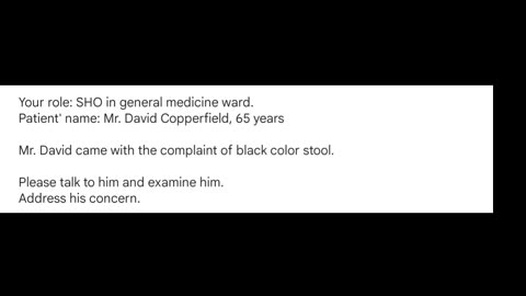 ST5.65 year old man with black stool