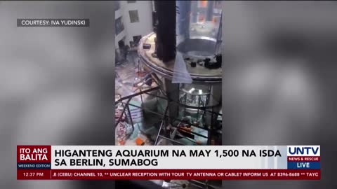 Higanteng aquarium na may 1,500 isda sa isang hotel sa Berlin, sumabog
