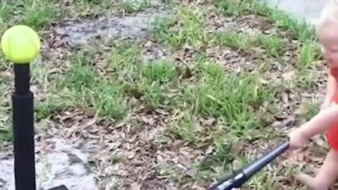 Funny baby playing