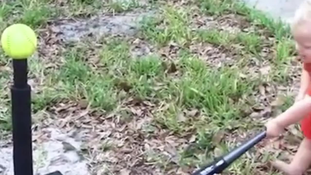Funny baby playing