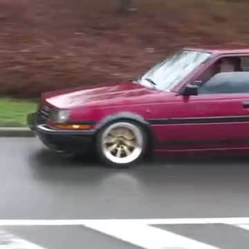 Thrilling Highway Journey Car Swerving Amids