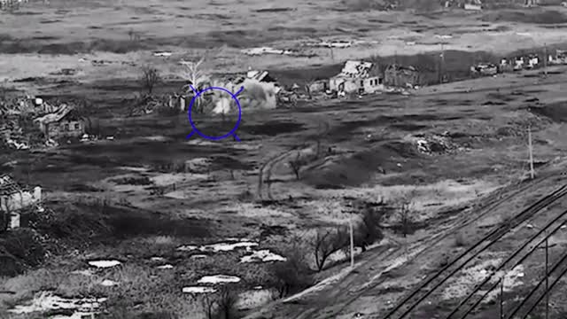 So-Called LPR Says Russian Artillery Destroyed Ukrainian Positions In Bakhmut