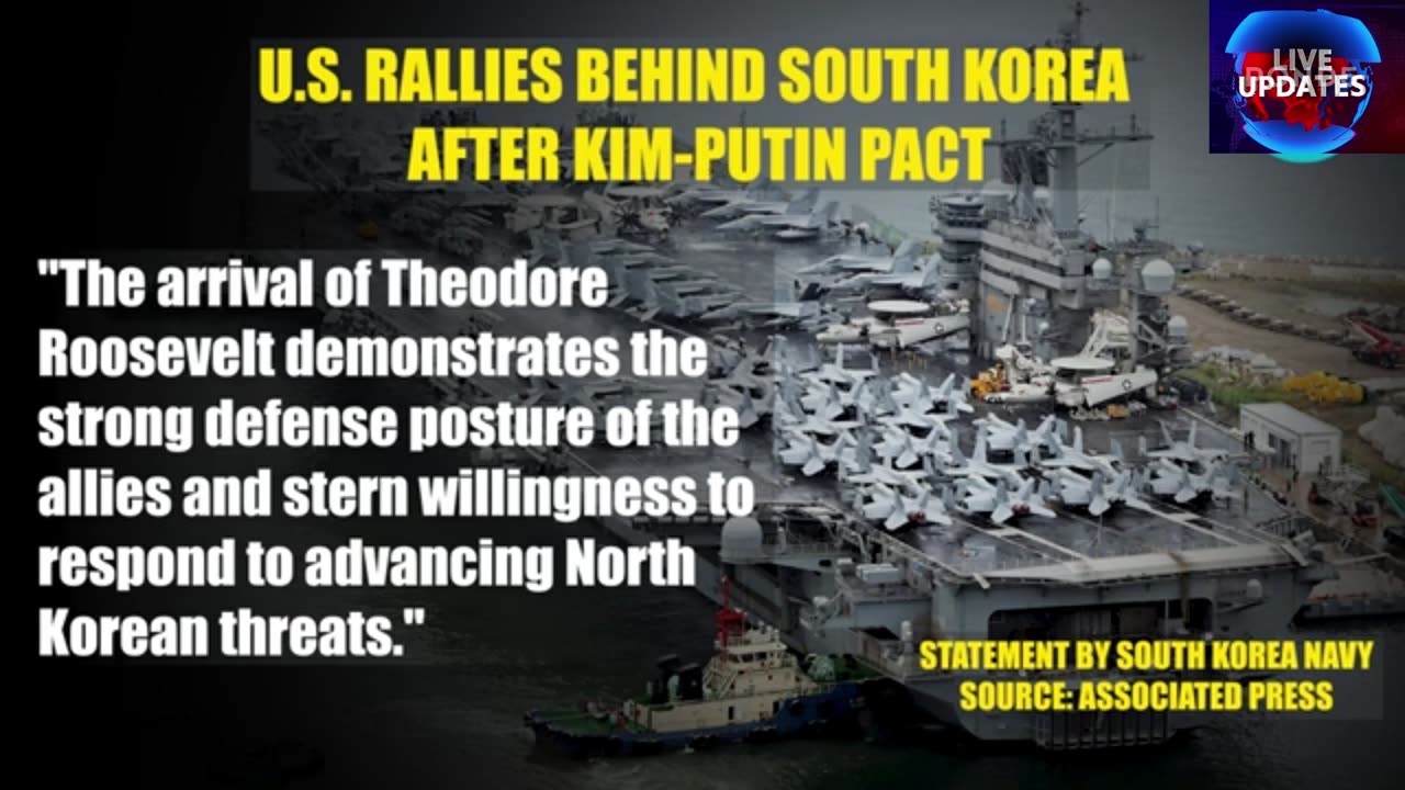 US Warship Reaches South Korea; War Clouds After Putin-Kim Sign 'NATO-Like' Pact | Details