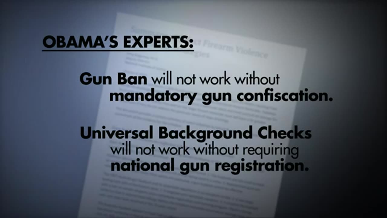 Ask Obama's Experts - The Expected Failure and Real Purpose of 'Gun Control'