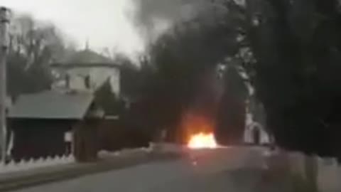 Self propelled gun being used from residential area Destroyed