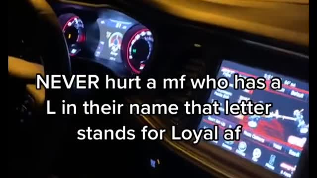 NEVER hurt a mf who has a L in their name that letter stands for Loyal.af