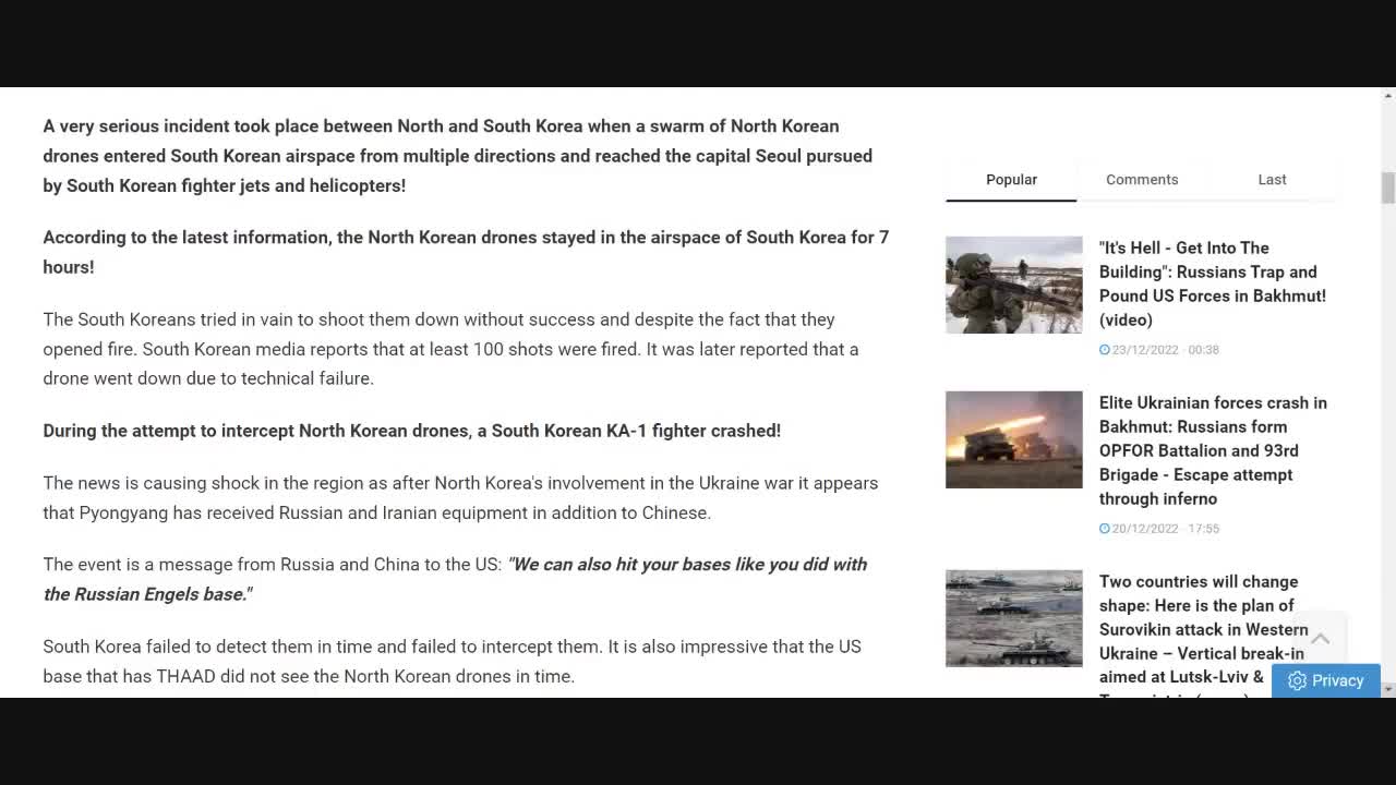 BREAKING NEWS: UKRAINE ATTACKS RUSSIAN AIRBASE AGAIN, NORTH KOREA SENDS DRONES TO SEOUL SOUTH KOREA