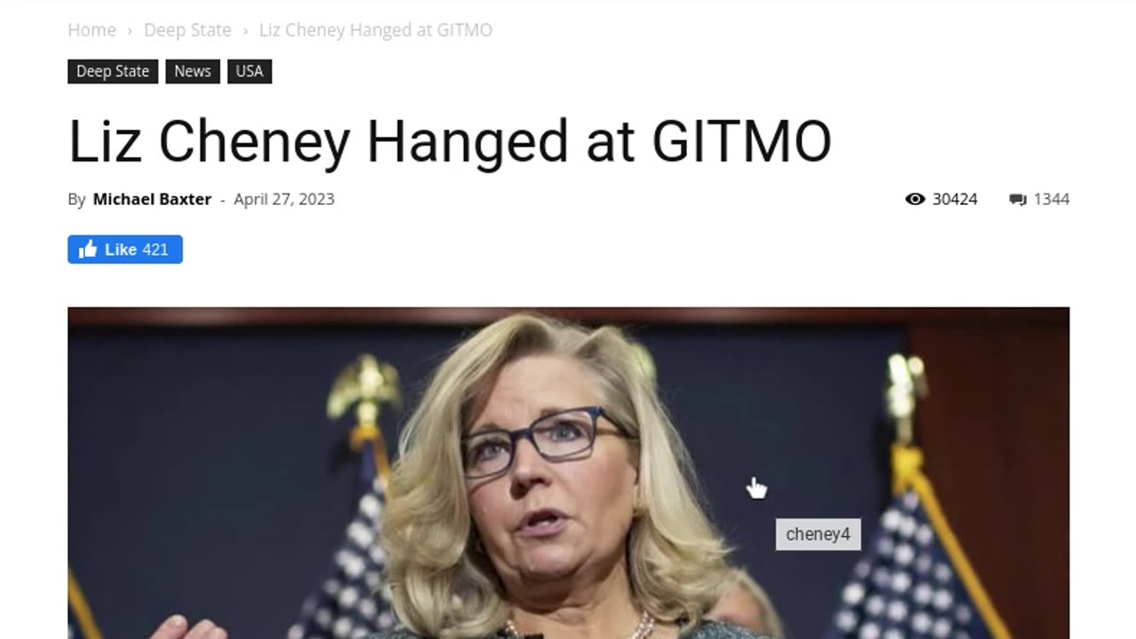 Lizard Cheney Sentenced And Hung!!