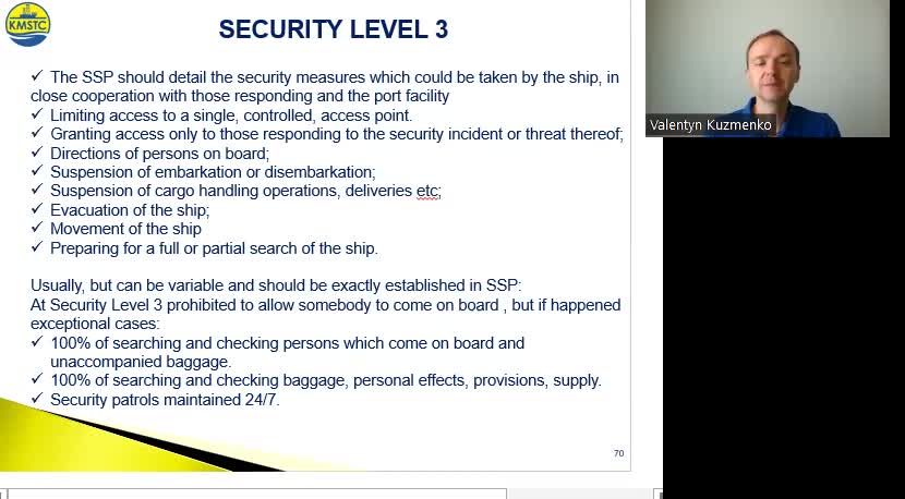 Module # 3 "Security level" (SRT/DSD)