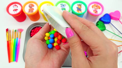 satisfying video l how to make giant rainbow bubble stress ball with lollipop slime cutting