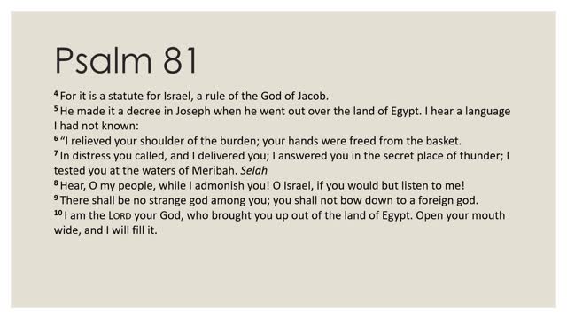 Psalm 81 Daily Devotion