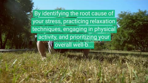 Manage stress @ anxiety
