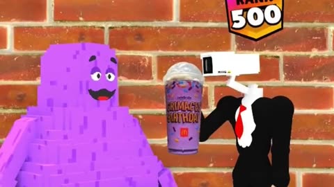 Give Grimace a toy and get a Grimace Shake Skibidi Toilet Brawl Stars Rank Up