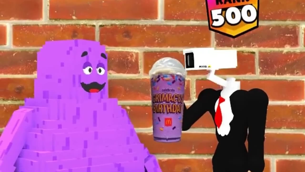 Give Grimace a toy and get a Grimace Shake Skibidi Toilet Brawl Stars Rank Up