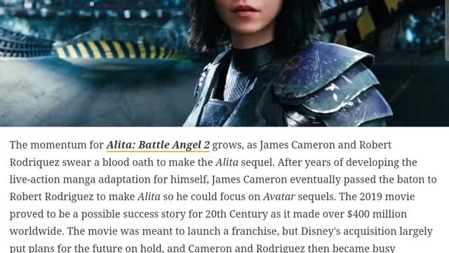 Alita 2 may finally be here