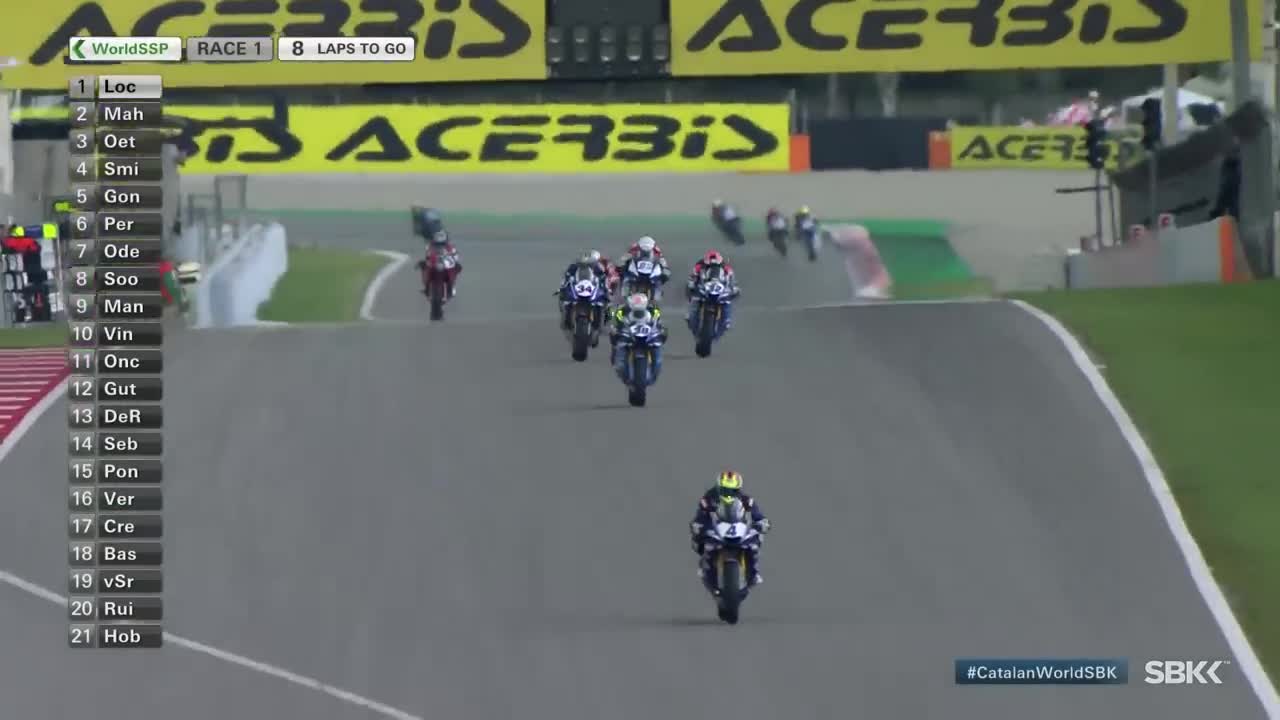 Rain cause havoc in the CLOSING MOMENTS of #WorldSSP Race 1 at Barcelona in 2020 | #CatalanWorldSBK