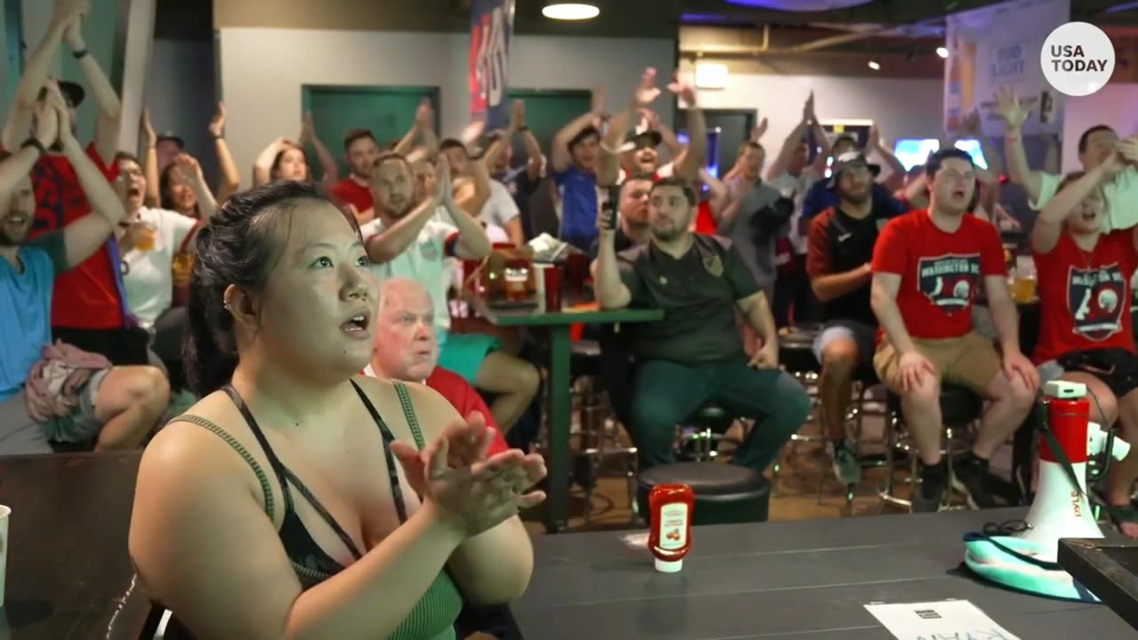 Fans gather in the early morning hours for the U.S. Women's in World Cup - interesting news bbc