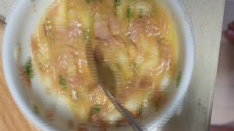 Making tuna pancakes