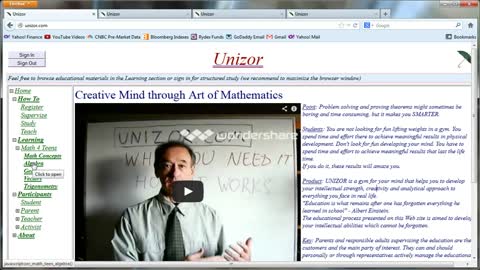 Unizor Education Functionality