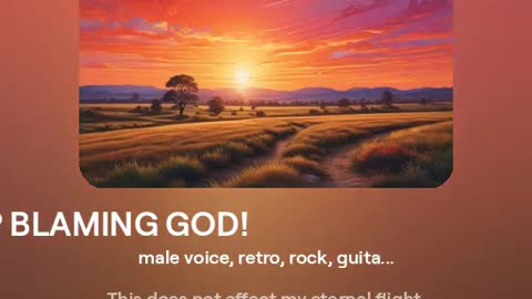 Stop Blaming God - Song