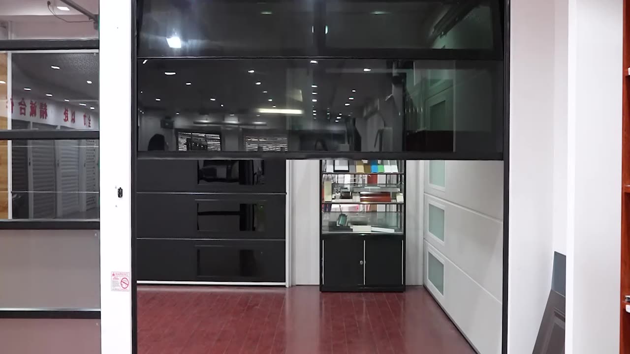 Instime Luxury Impact Tempered Aluminum Alloy Glass Modern Insulated Commercial Garage Doors