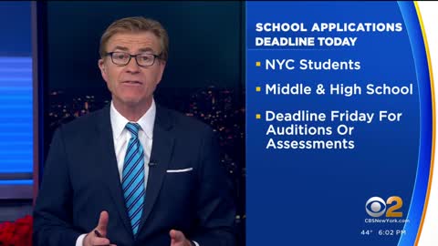 NYC middle and high school applications deadline
