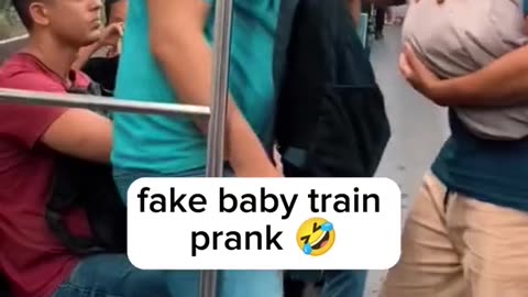 Very funny video baby boy prank in train 🚃