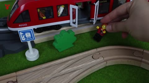 Tram for kids and wooden brio trains for kids - railway for kids