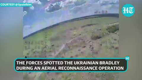 Russian Kamikaze Drone Blows Up American Bradley Infantry Vehicle In Ukraine | Watch