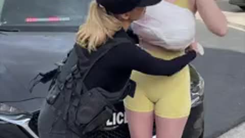 She tried to hide that from the cop...