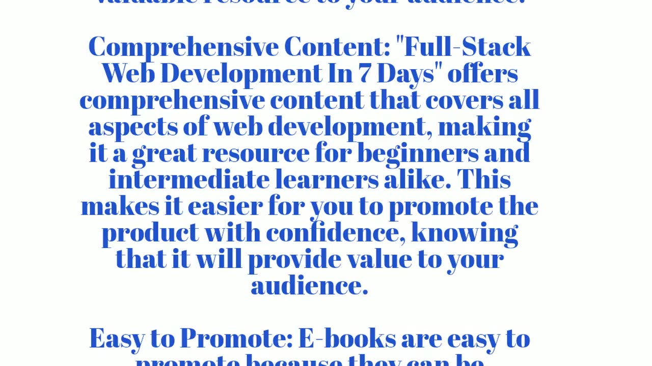 Full-Stack Web Development In 7 days Ebook