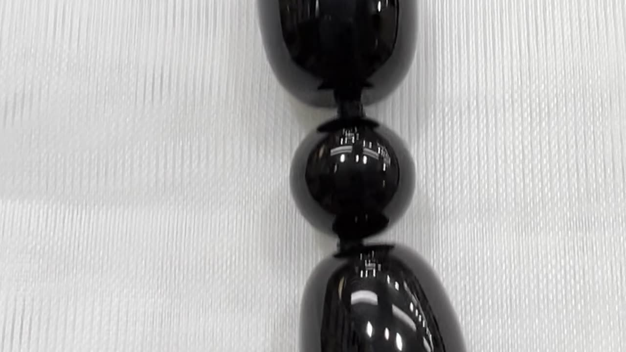 Handmade + Knotting Unique 21” Statement Necklace with Onyx, Faceted Crystal